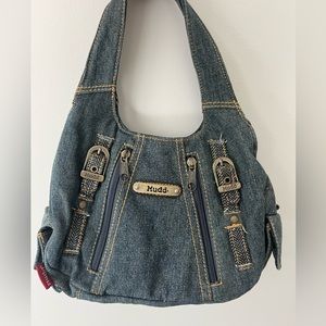 Vintage denim mudd shoulder bag